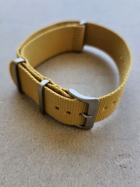 CNS Watch Bands Mustard Fabric Strap 22mm